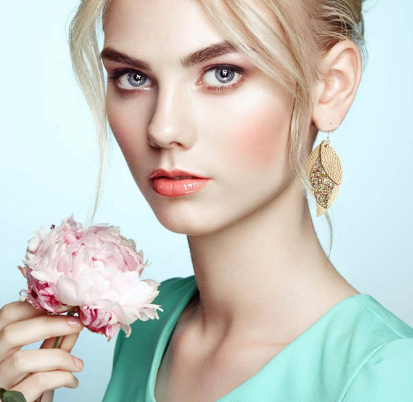 Leather Leaf Earrings