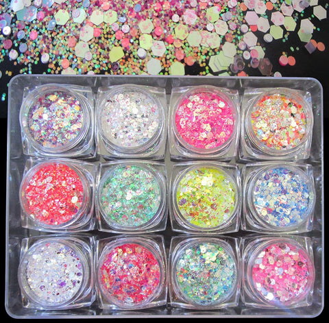 Mixed Color Chunky Glitter Set