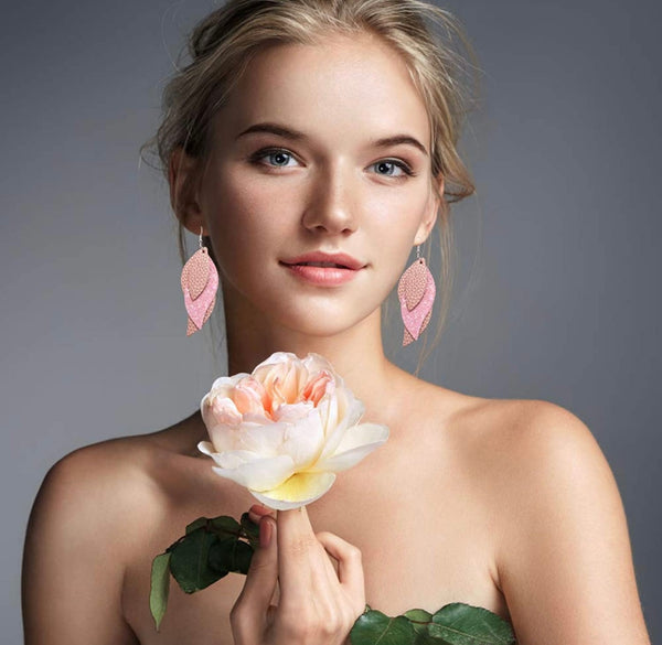 Leather Leaf Earrings